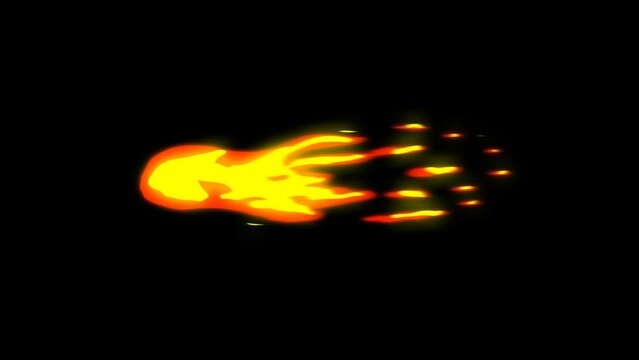 Cartoon Fire FX Action Element with moving fire element effects