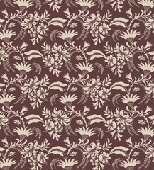 Seamless floral pattern. Endless pattern can be used for ceramic tile, wallpaper, linoleum, web page background