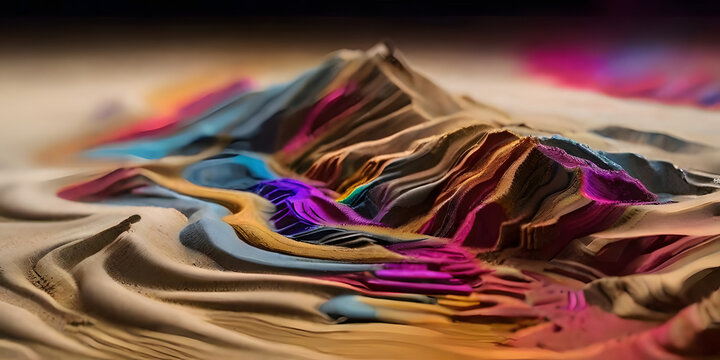 combination of color and sand