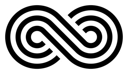 Infinity symbol icon, eternal, limitless, endless, life logo.
