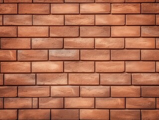 New Brown Terracotta Brick Blocks Wall Background Close Up, Pattern with Red Bricks or Brickwork House
