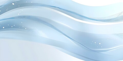 Elegant Waves of Light Blue Abstract Art