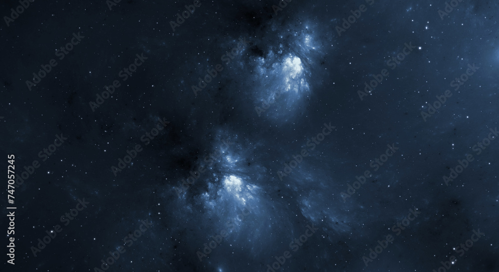 Wall mural fantasy space nebula. giant interstellar cloud with stars