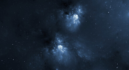 Obraz na płótnie Canvas Fantasy space nebula. Giant interstellar cloud with stars