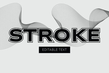 Editable stroke text effect template