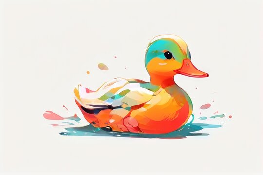 duck with a background