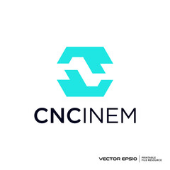 Abstract hexagon technology logo vector illustration