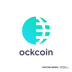 Obraz premium Abstract global technology logo vector illustration