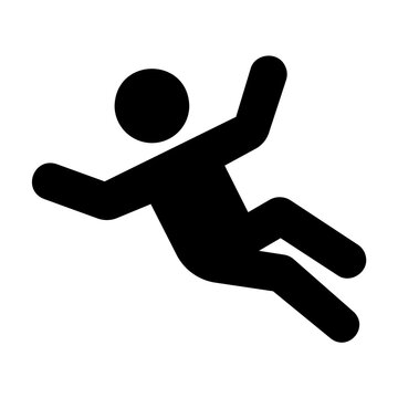 falling glyph icon