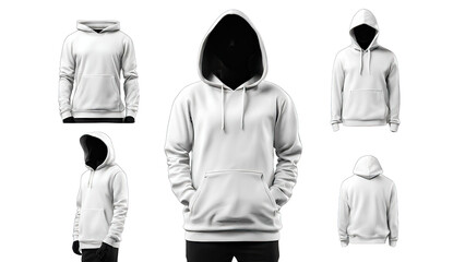white hoodie for mockup isolated background
