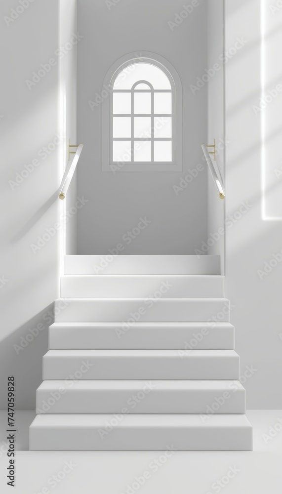Aufkleber elegant 3d illuminated white background with soft glowing light effect for design projects