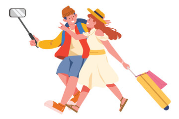 The Couple is on Holiday Together | Travel Summer Activity