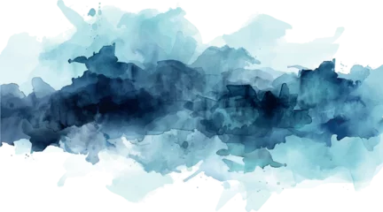 Fototapeten watercolor abstract isolated background blue, turquoise, and teal colors © Irina