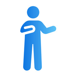 standing gradient icon