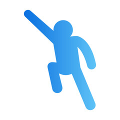 stickman gradient icon