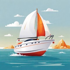 Fototapeta premium yacht in the sea