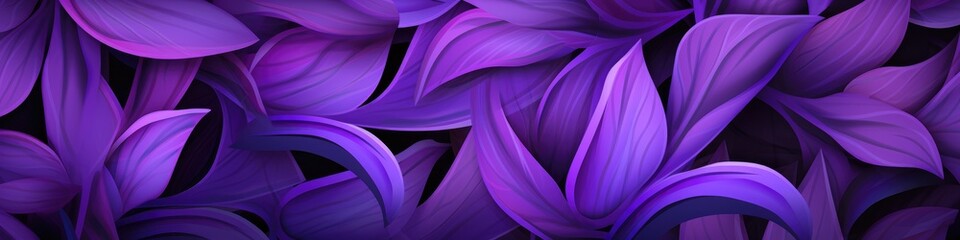 Background of green leaves and purple lily flowers. Juicy bright foliage.The texture of large leaves and buds. Beauty is in nature. - obrazy, fototapety, plakaty
