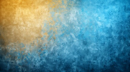 Spring watercolor background in sky blue and pale yellow strokes capturing peaceful morning essence. - obrazy, fototapety, plakaty