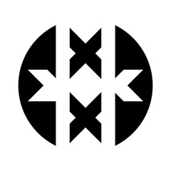 triple x initial lettering monogram logo design