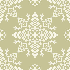 Seamless pattern with mandala ornament. The print is well suited for textiles, wallpaper and packaging.