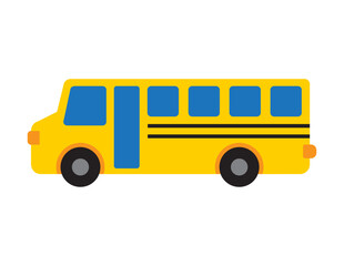 school bus illustration for coloring book template, school bus for kid worksheet printable