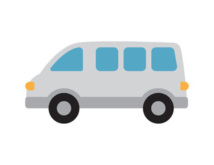 van illustration for coloring book template, van car for kid worksheet printable