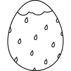 rain on Easter egg outline