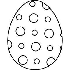 polka dot on Easter egg outline