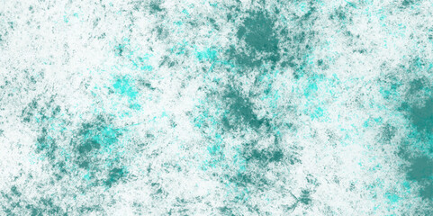 Naklejka premium Distressed blue old grunge texture background. Green watercolor brush splash pattern. Aquarelle canvas for modern pastel color Cosmic neon polar lights watercolor background.