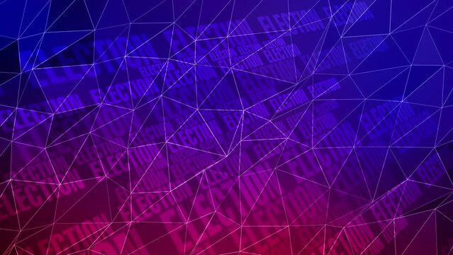 Politics election text abstract background with presidential election results, voting, and candidate information display concept