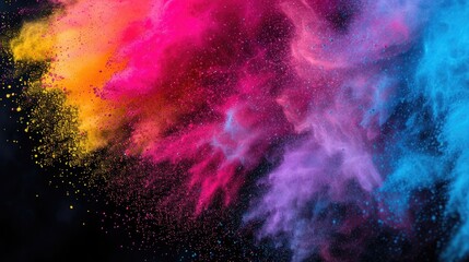 Artistic Visualization of Colorful Paint Splatter