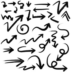 set of hand drawn arrows