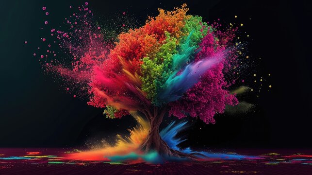 Colorful Rainbow Tree