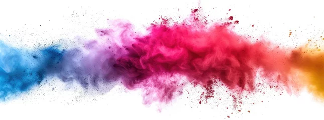 Gordijnen Colorful Paint Splatter Art © shelbys