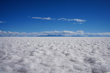 Fototapeta na wymiar Close Up of Salt Grains on the Salar de Uyuni, Bolivia 