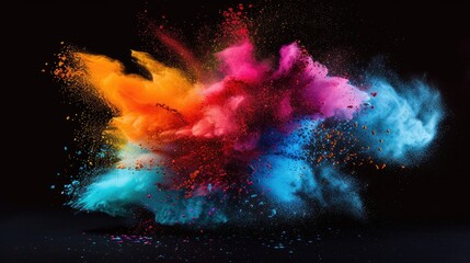 Colorful Paint Splashing - obrazy, fototapety, plakaty