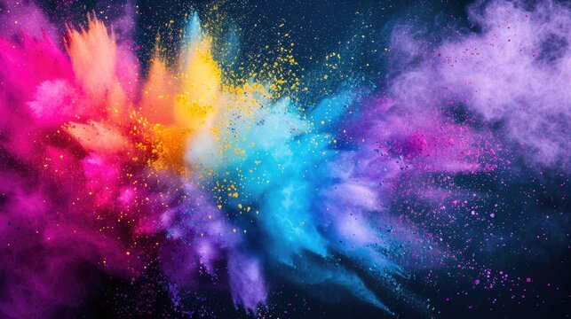 Colorful Paint Splatter Explosion