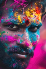 The Colorful Festival - India. Fictional Character Created By Generated By Generated AI.
