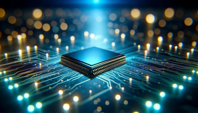 Illuminated CPU: Heart of Computing Power