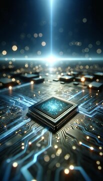 Illuminated CPU: Heart of Computing Power