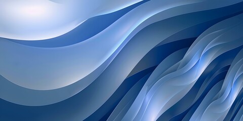 Elegant Waves of Blue Creating a Soothing Visual Experience