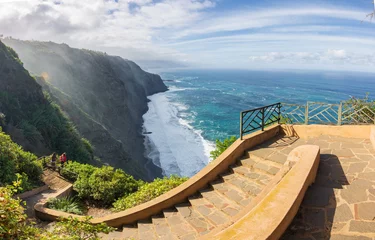 Fotobehang Atlantische weg 500 steps viewpoint in the north of Tenerife (Spain)