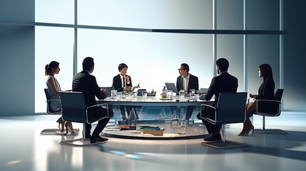 Business conventions and presentations, meeting business partners in the conference room.