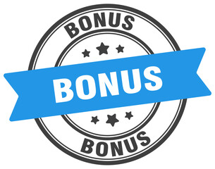 Fototapeta premium bonus stamp. bonus label on transparent background. round sign