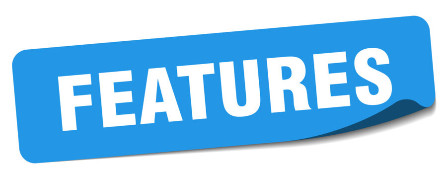 features sticker. features label