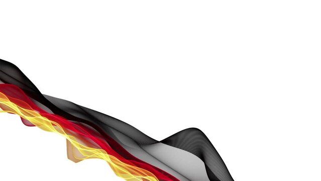 Fantastic German color wave video animation in slow motion for sporting events and space for text, 4096x2304 loop 4K
