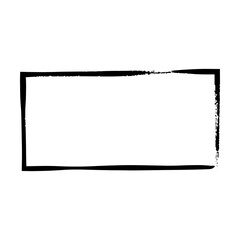 Obraz premium Frame rectangle outline border grunge shape icon, vertical, rectangle decorative doodle element for design in vector illustration