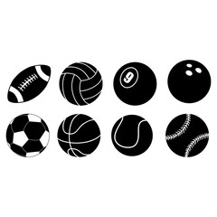 Ball icon vector set. football ball illustration sign collection. Sport symbol.