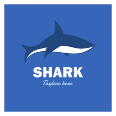 mascot shark vector logo design template
