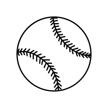 Softball vector icon. baseball illustration sign. ball symbol or logo.
